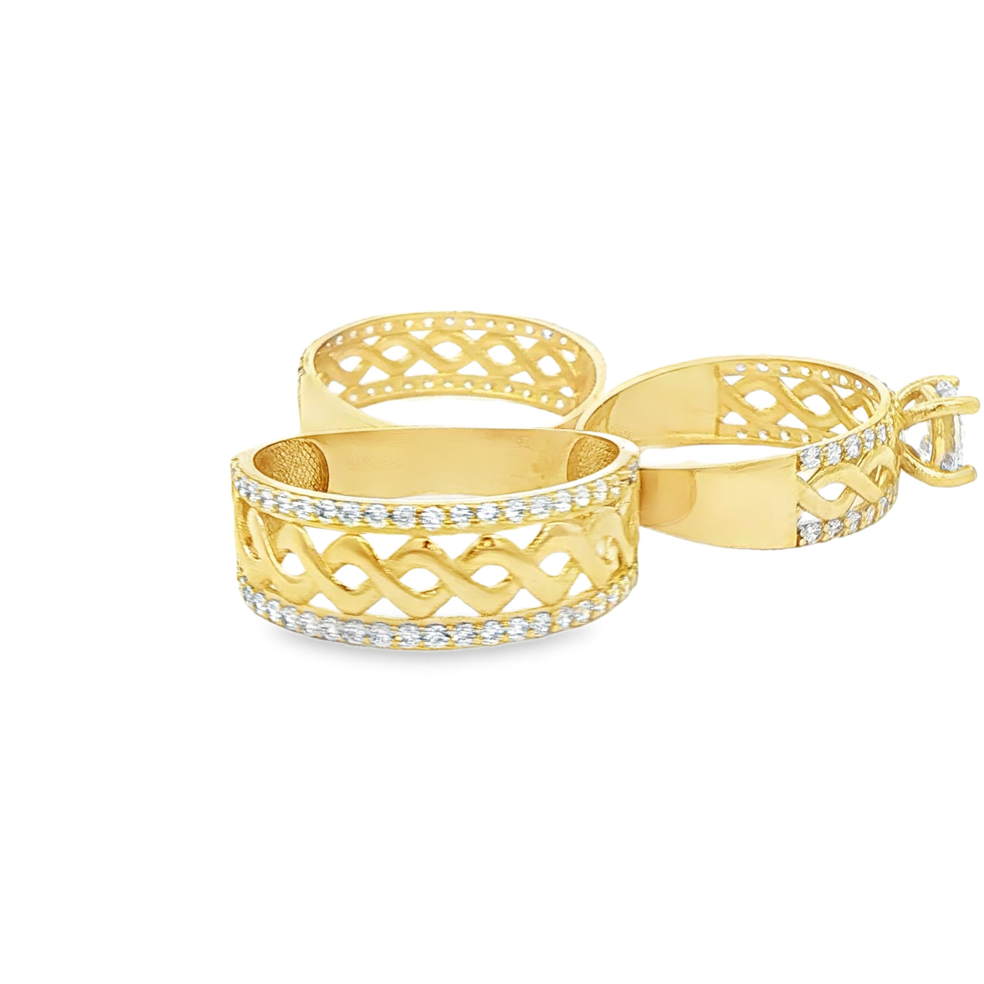 14 KARAT RING SIZE 7.75 WEIGHT: 2.6G : 6MM CZ SOLI