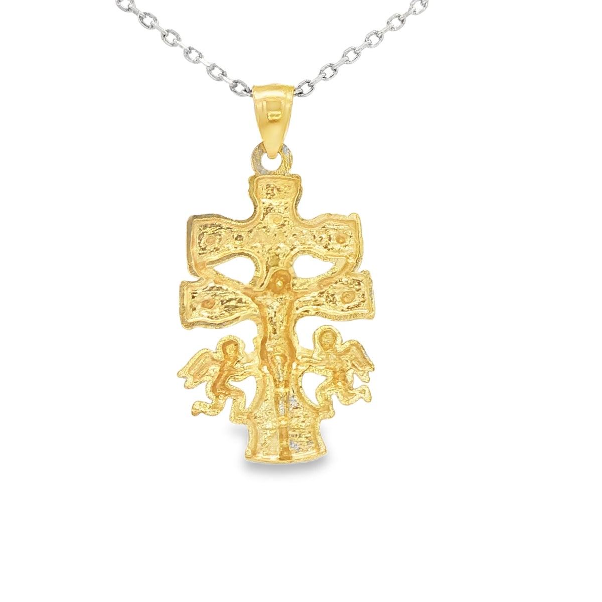PENDANT 14K 2.8G CROSS CARAVACAS SATIN FINISH