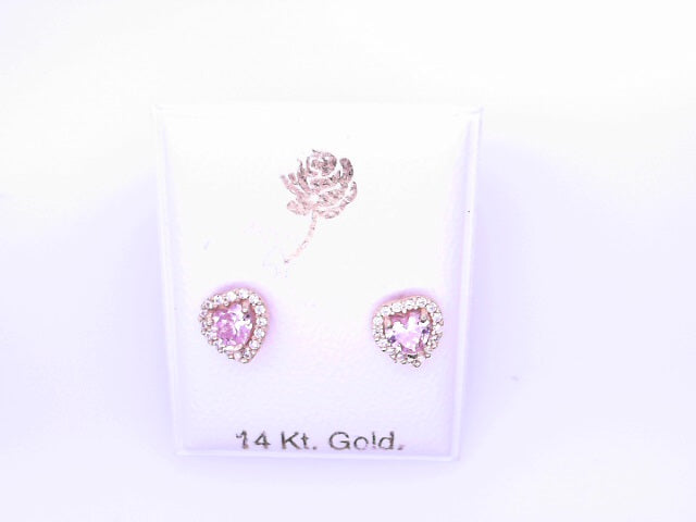 14 KARAT STUD EARRINGS WEIGHT: 0.8G : 5MM CZ CLEAR