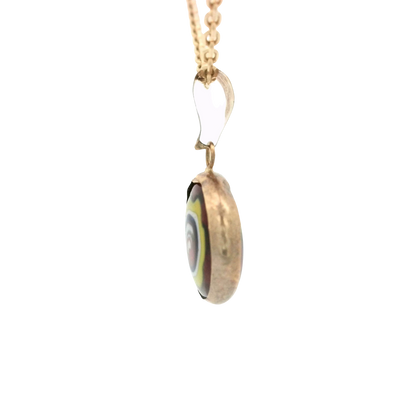 PENDANT 14K FREESTYLE FREESTYLE YELLOW RED BLUE ROUND