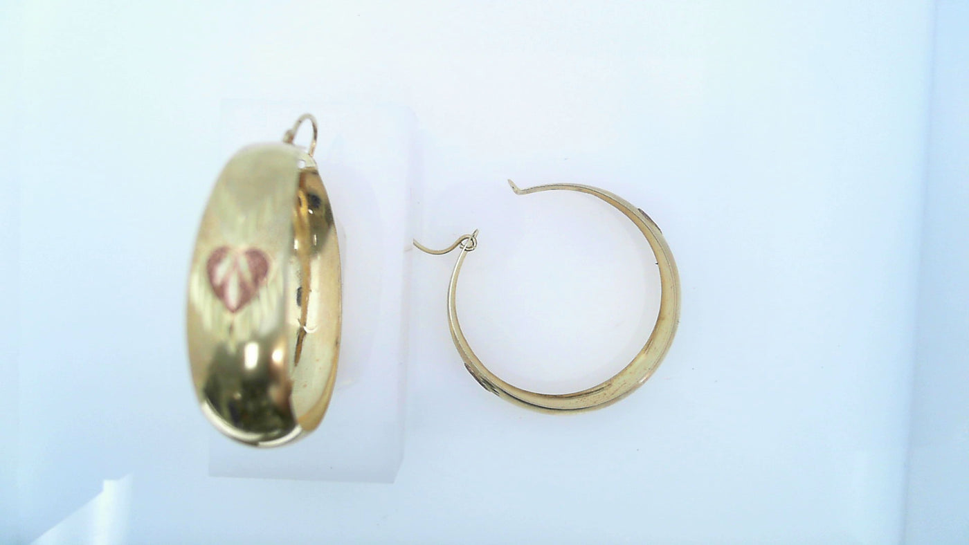 EARRINGS 14 KARAT MEDIUM HOOP EARRINGS WEIGHT: 6.0