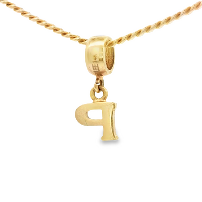 PENDANT 14K P Letter BailRing