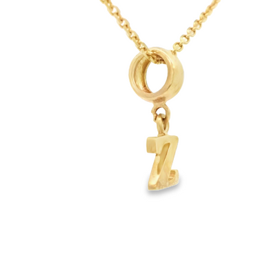 PENDANT 14K Z Letter BailRing