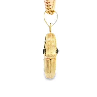 PENDANT 14K HANSMA EVIL BLUE MILIGRAIN