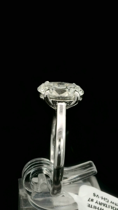 LABGROWN       14K WHITE ENGAGEMENT SOLITARY #7  D