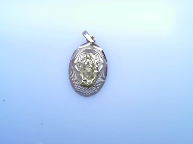 PENDANT 14K 2.5G GUADALUPE DC 3TONE OVAL