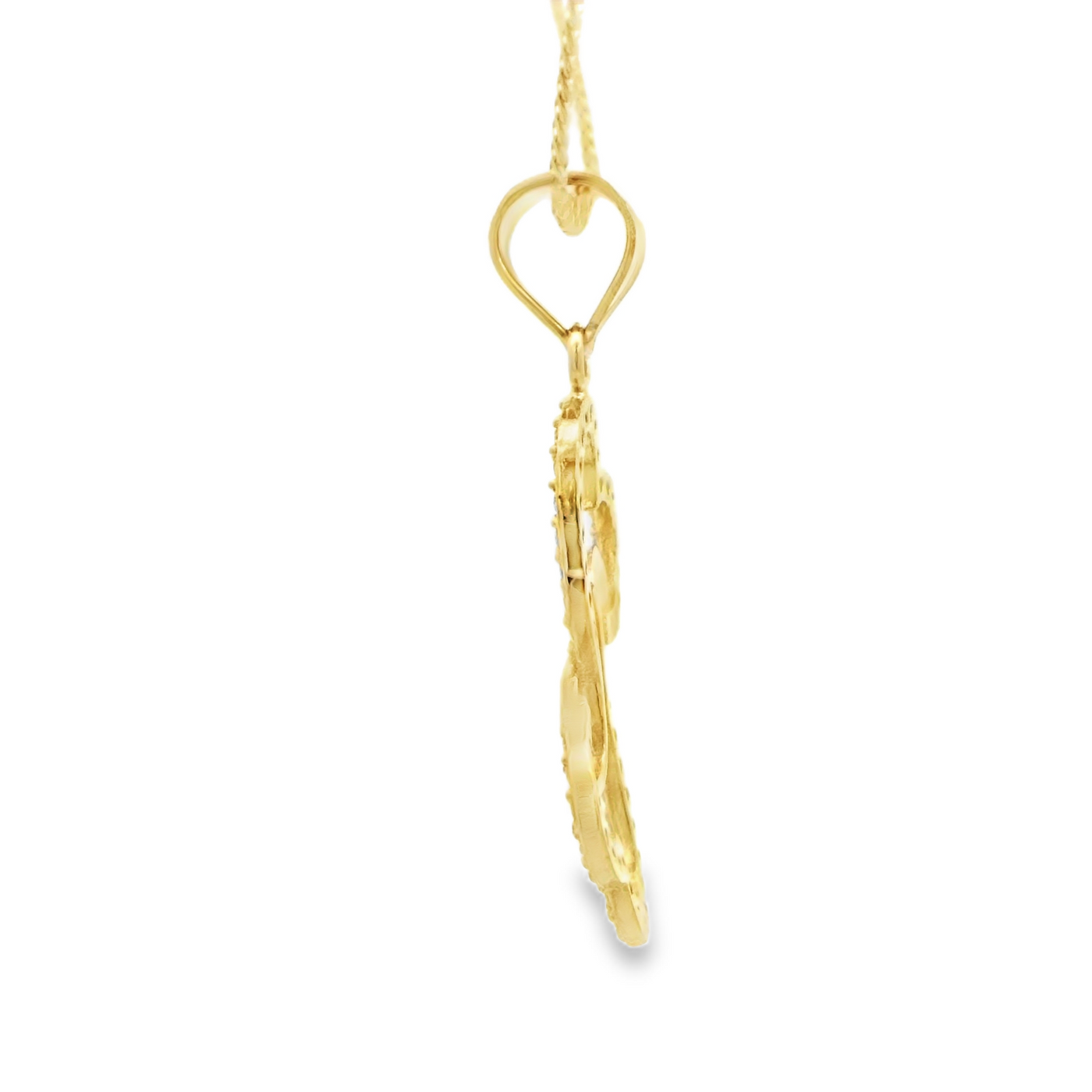 14K INFINITY CZ INFINITY HEART PENDANT