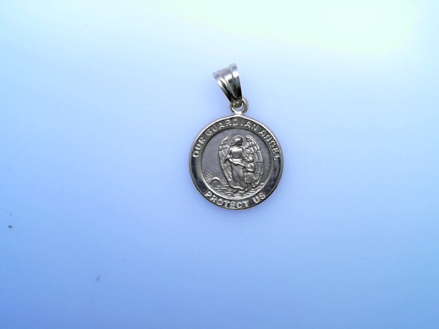 PENDANT 14KP 1.9G ANGEL GUARDIAN ANGEL ROUND