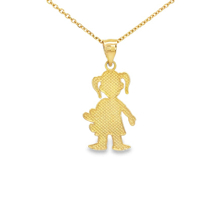 PENDANT 14KP Girl Y Bear W