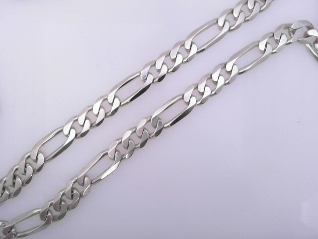 .925 STERLING SILVER FIGARO CHAIN LENGTH 30 WEIGHT