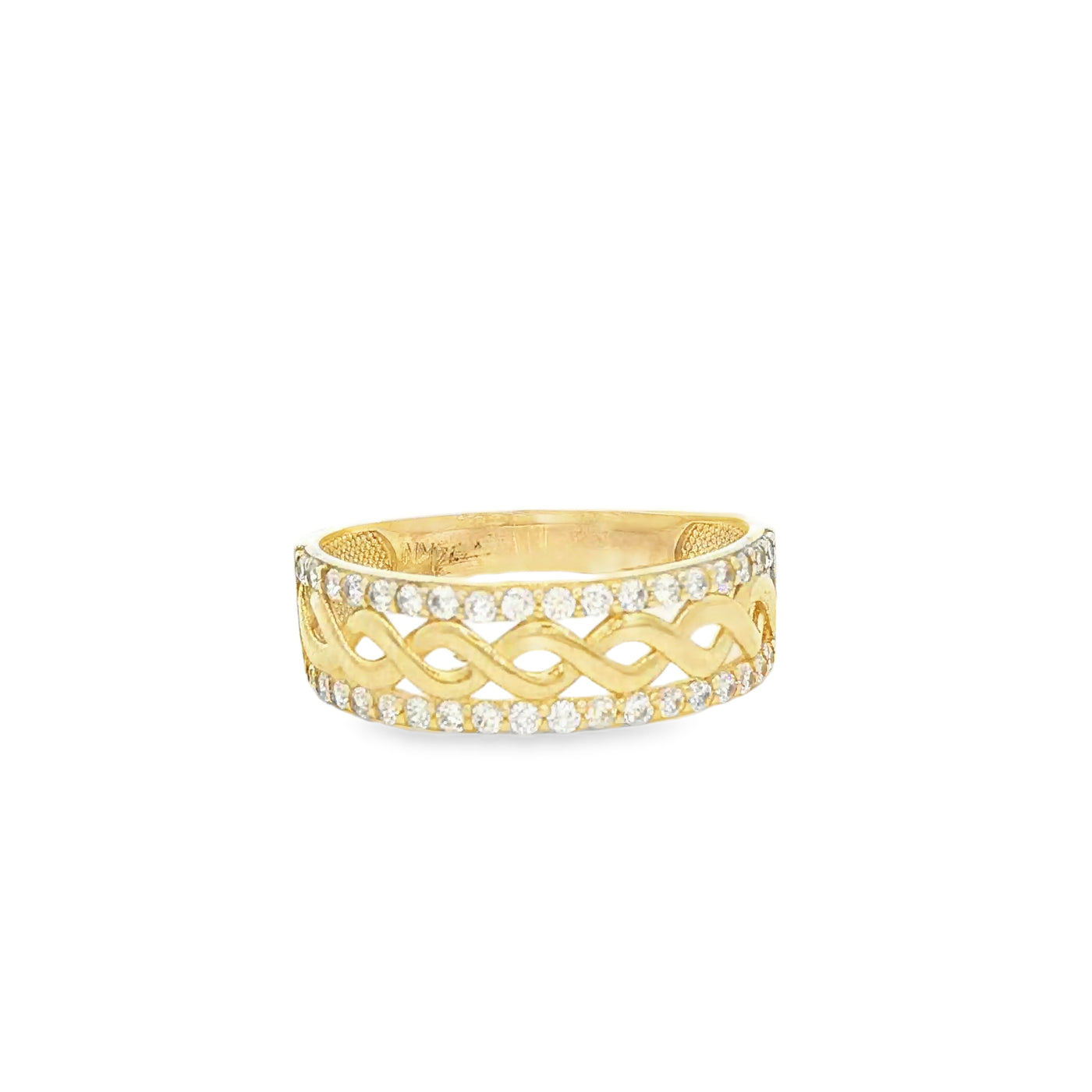 14 KARAT RING SIZE 7.75 WEIGHT: 1.9G : 5.9MM CZ MO