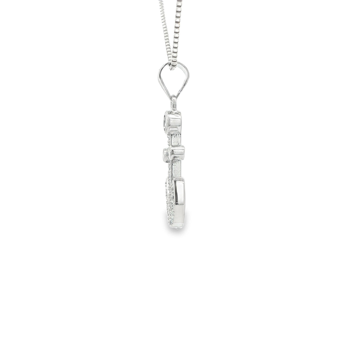 STERLING SILVER CHARM CZ ANCHOR