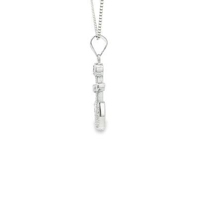 STERLING SILVER CHARM CZ ANCHOR