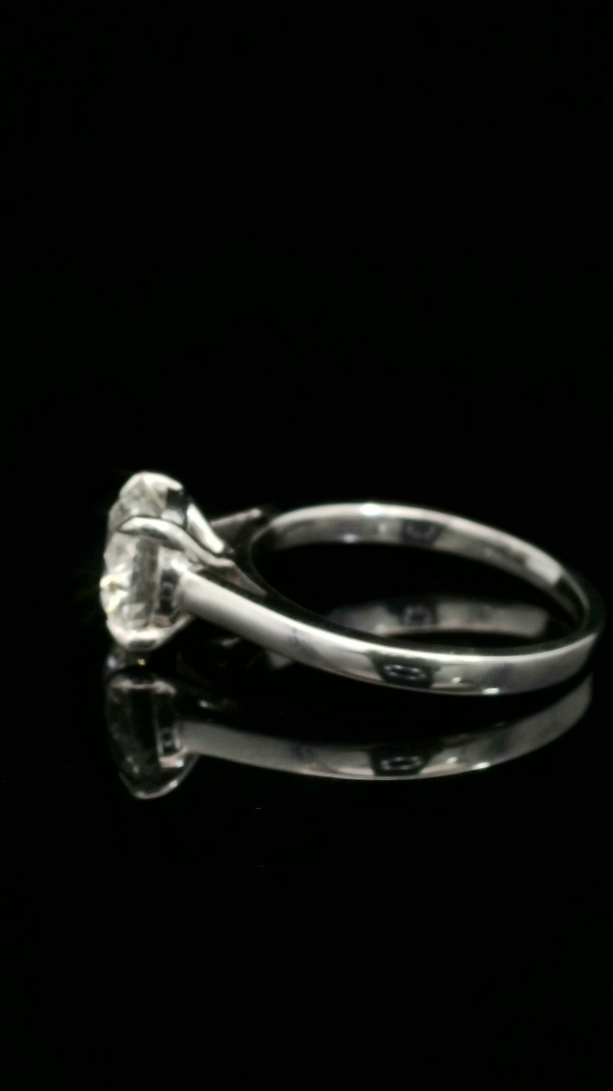 LABGROWN       14K WHITE ENGAGEMENT SOLITARY #7  D