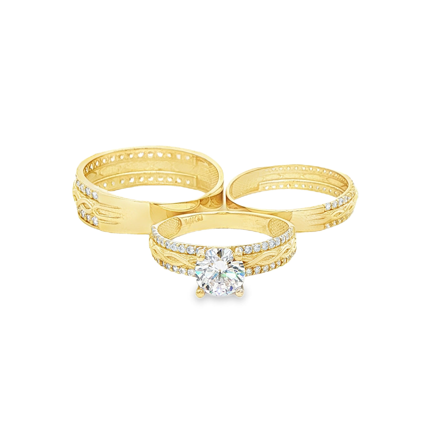 14 KARAT RING SIZE 10.25 WEIGHT: 3.5G : 6.2MM CZ I