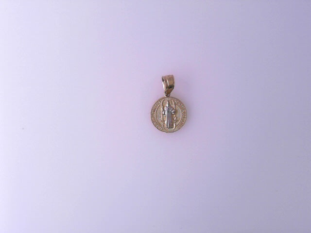 14K PENDENT 0.7G SAINT SAINT BENEDICT ROUND