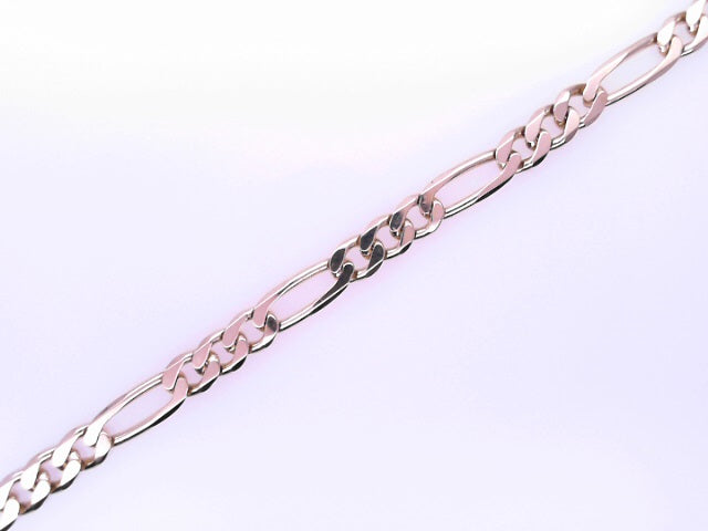 14 KARAT FIGARO BRACELET LENGTH 10.5 WEIGHT: 8.9G