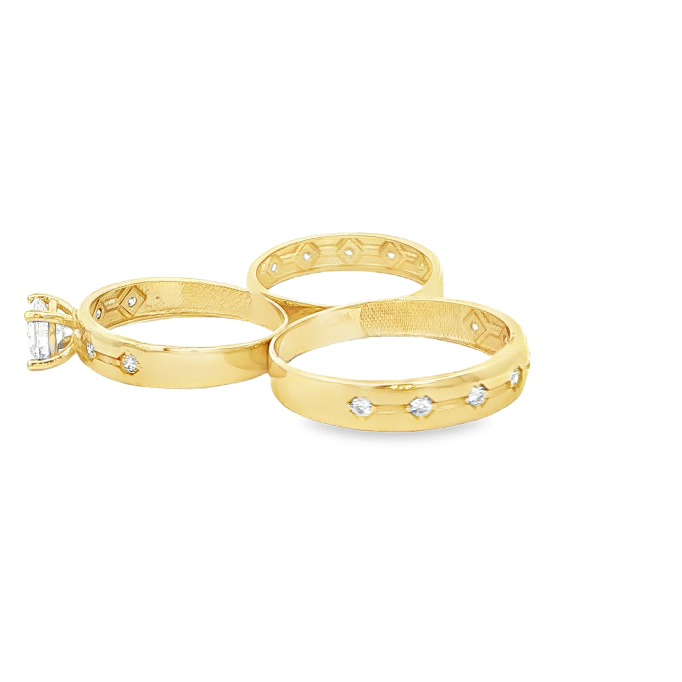 KARAT RING SIZE 7.5 WEIGHT: 1.5G : 3.4MM CZ 5 DOT