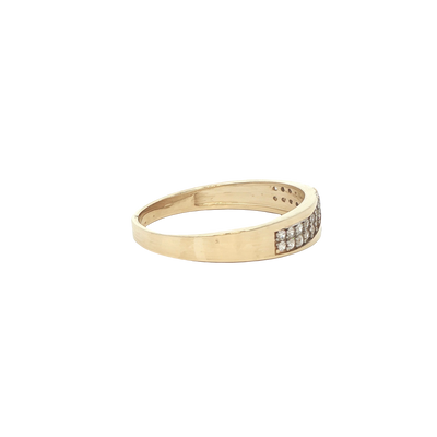 14 KARAT RING SIZE 9.75 WEIGHT: 2.9G : 4.5MM CZ 2