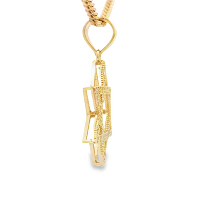 PENDANT 14K 2.2G STAR CZ STAR OF DAVID