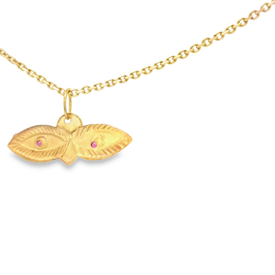 PENDANT 14K CZ Eyes Santa Lucia Colored