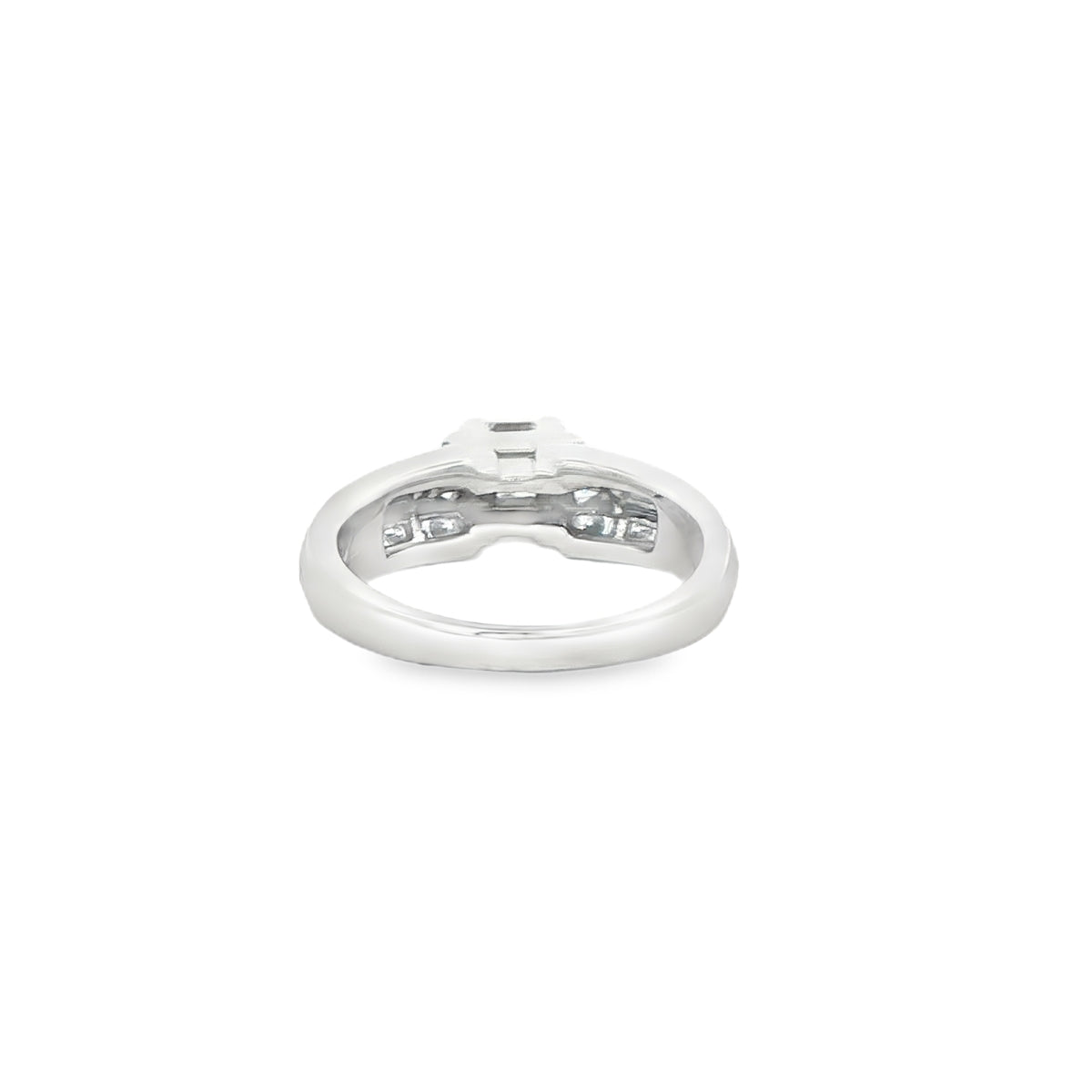 RING 18K WHITE #6.5 ENGAGEMENT DIAMOND PRINCESS
