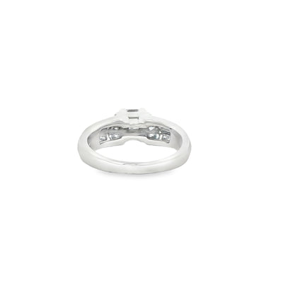 RING 18K WHITE #6.5 ENGAGEMENT DIAMOND PRINCESS
