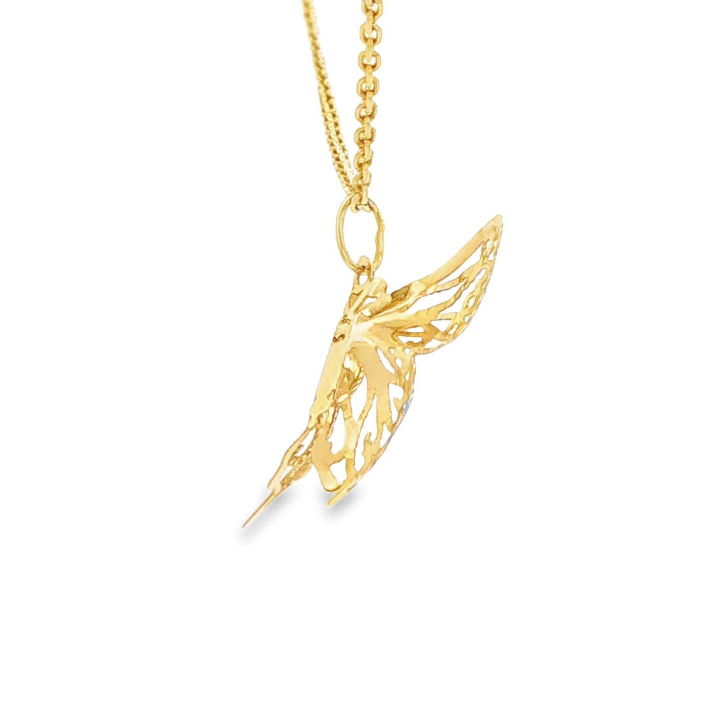 14 KARAT CHARM DC BUTTERFLY NEGATIVE SPACE