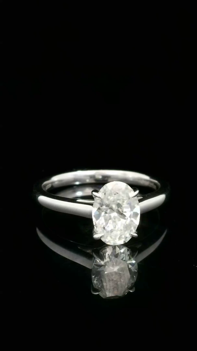 LABGROWN       14K WHITE ENGAGEMENT SOLITARY #7  D