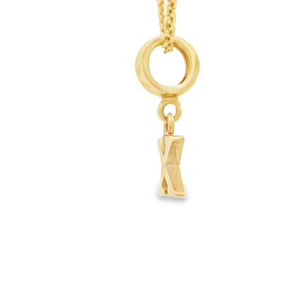 PENDANT 14K X Letter BailRing