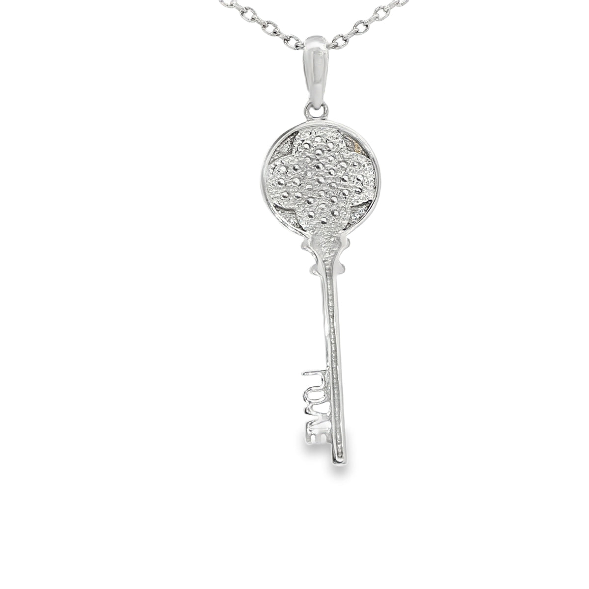 PENDANT 14K W Key 2.1g Love