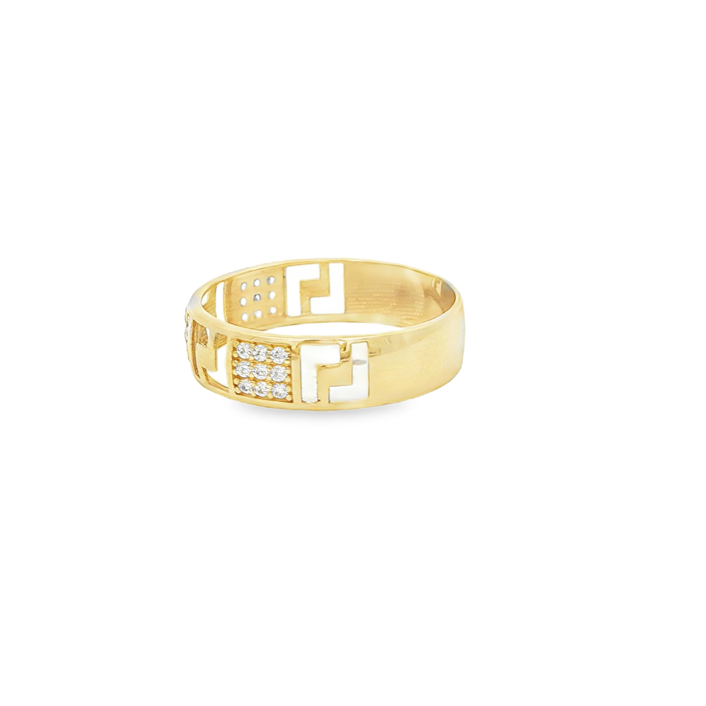 14 KARAT RING SIZE 10.5 WEIGHT: 2.4G : 5.5MM CZ GR