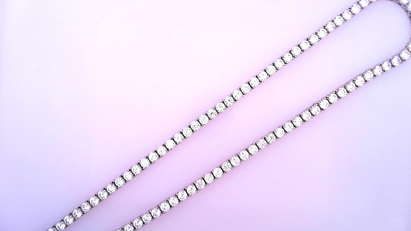 STERLING SILVER TENNIS CHAIN LENGTH 18" WEIGHT: 24