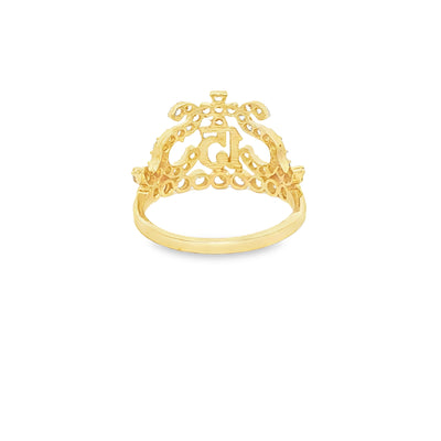 14 KARAT RING SIZE 7 WEIGHT: 2.9G : CZ QUINCE 15 C
