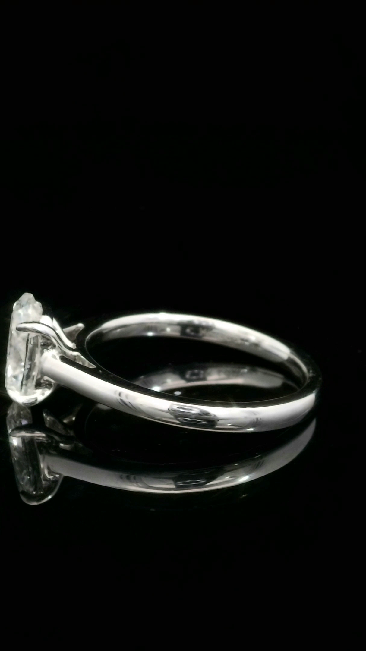 LABGROWN       14K WHITE ENGAGEMENT SOLITARY #7  D