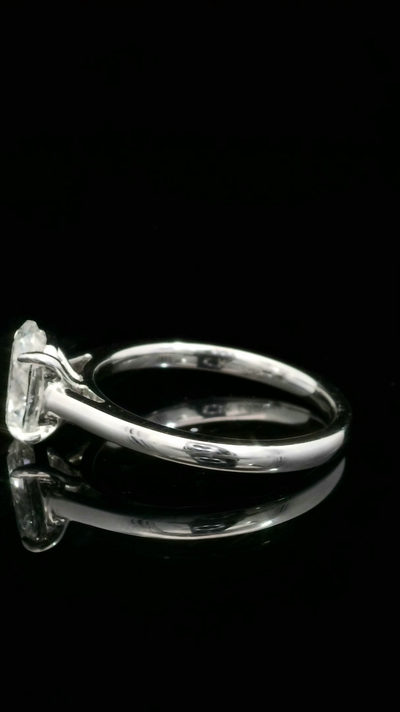 LABGROWN       14K WHITE ENGAGEMENT SOLITARY #7  D