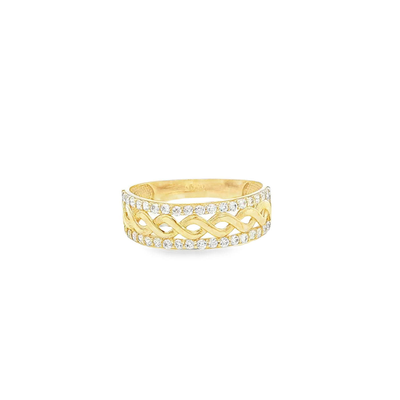14 KARAT RING SIZE 7.75 WEIGHT: 1.9G : 5.8MM CZ MO