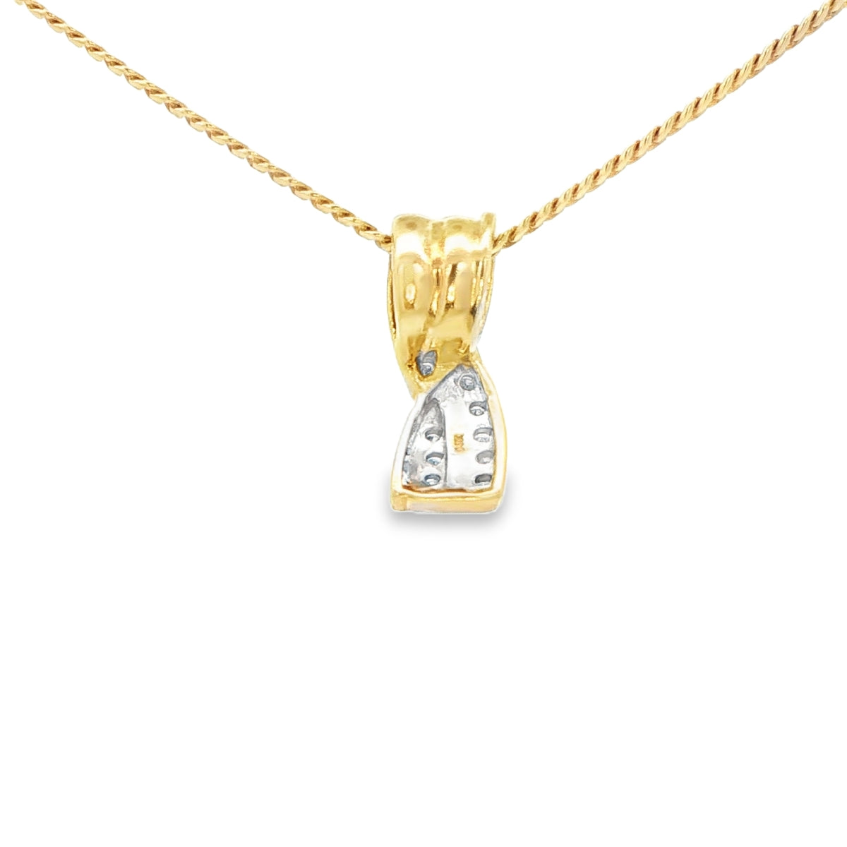 14 KARAT PENDANT NATURAL DIAMOND SLIDE PENDANT