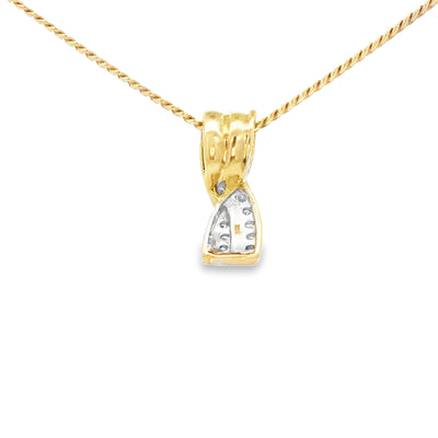 14 KARAT PENDANT NATURAL DIAMOND SLIDE PENDANT