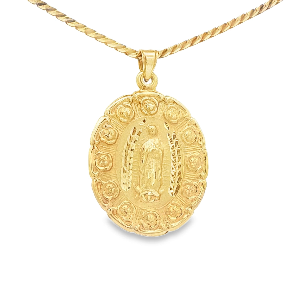 14KP 3.4G DOUBLE SIDED JESUS FACE GUADALUPE ROSE B