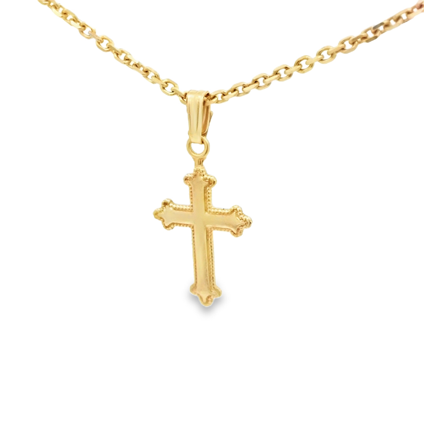 14 KARAT CHARM  GUADALUPE ROUND DC STARBURST