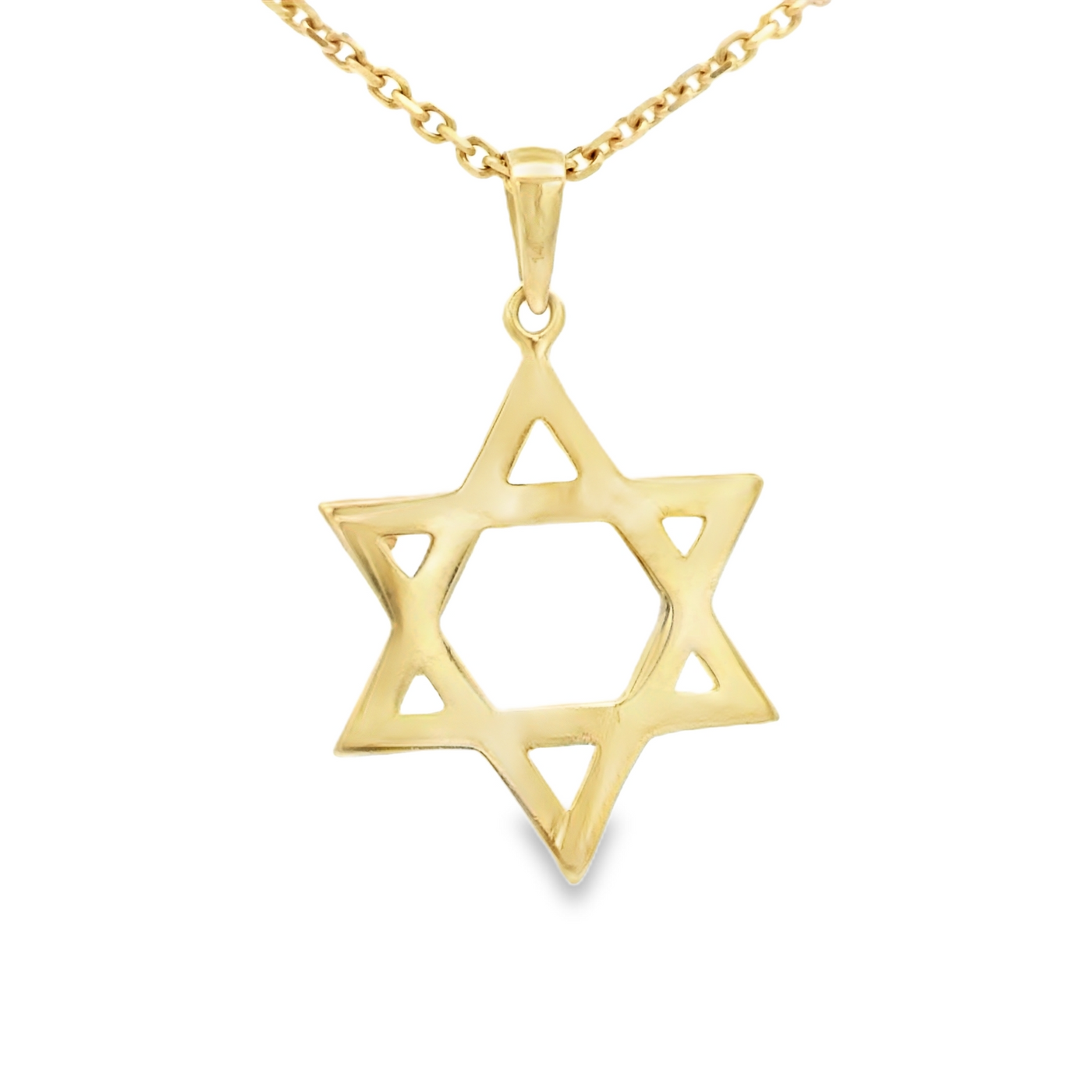 PENDANT 14K STAR STAR OF DAVID POLISHED