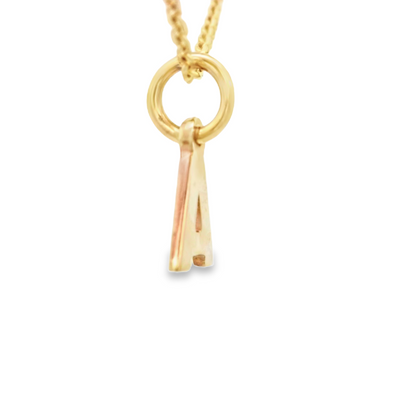 PENDANT 14K LETTER LTR A TINY