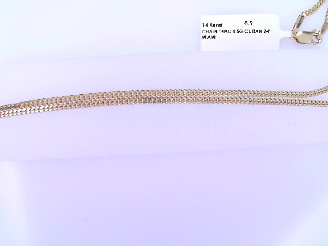 CHAIN 14KC 6.5G CUBAN 24'' MIAMI
