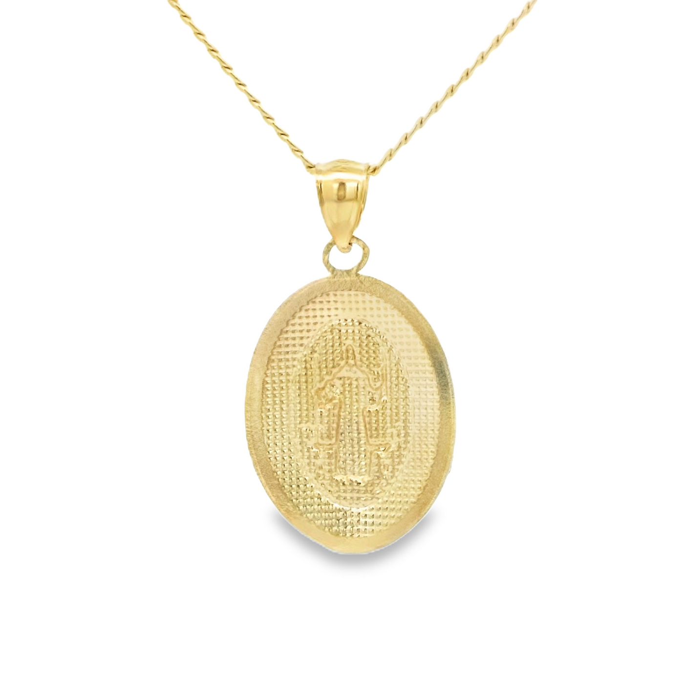 PENDANT 14K 2.0G SAINT ST BENEDICT FILIGREE BORDER