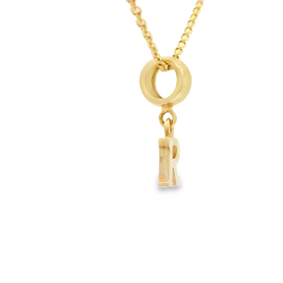 PENDANT 14K R Letter BailRing