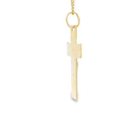 14 KARAT CHARM WEIGHT: 2.8G : CRUCIFIX CROSS STARB