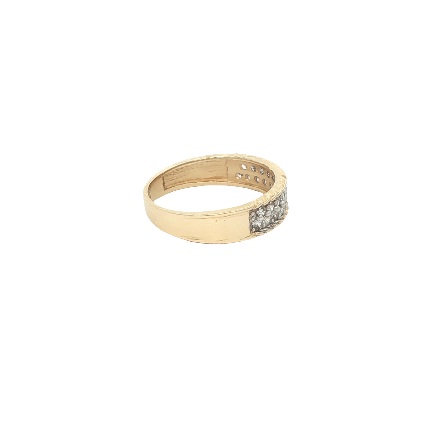 14 KARAT RING SIZE 7.5 WEIGHT: 2.9G : 5MM CZ ROPE