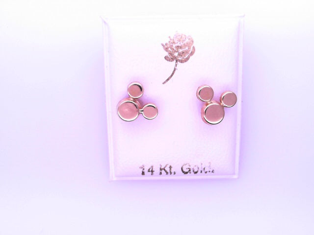 14 KARAT STUD EARRINGS WEIGHT: 0.8G : 5MM CZ CLEAR