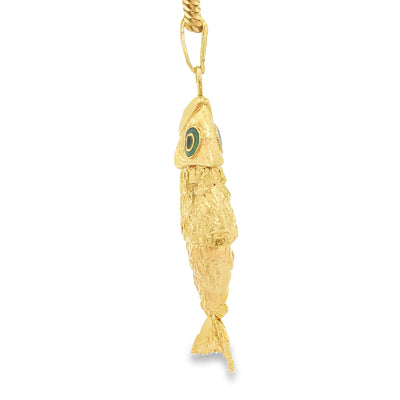 PENDANT 18 KARAT WEIGHT: 22.8G
PUFFY FISH WITH BL